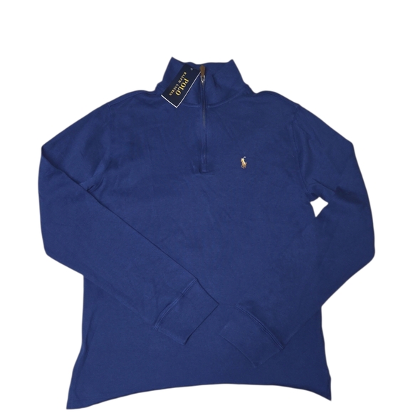 Polo Ralph Lauren Youth XL Blue Quarter Zip Pullover NWT - Picture 3 of 7
